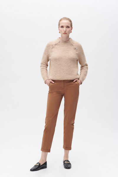 Broek Pachille cognac bruin vrouw