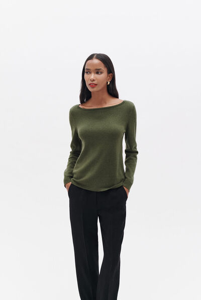 Pull msofiane vert clair femme