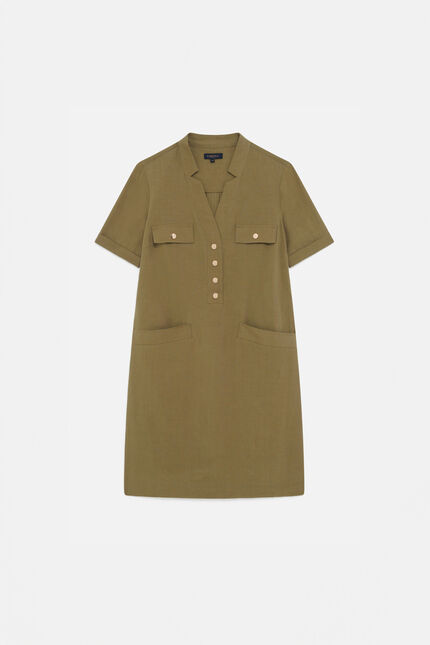 Robe romana vert femme