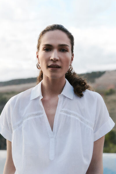 blouse petunia ivoire femme
