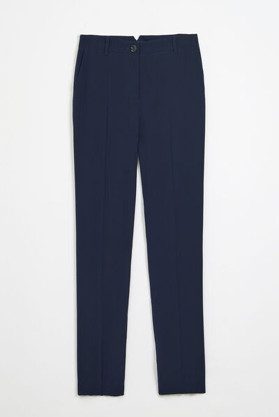 pantalon gautier bleu marine femme
