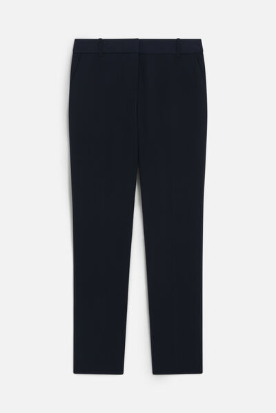 Pantalon pgautier bleu marine femme