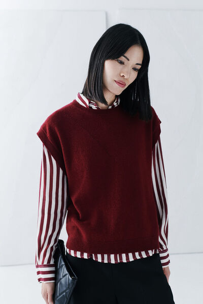 Pull mathilde bordeaux femme
