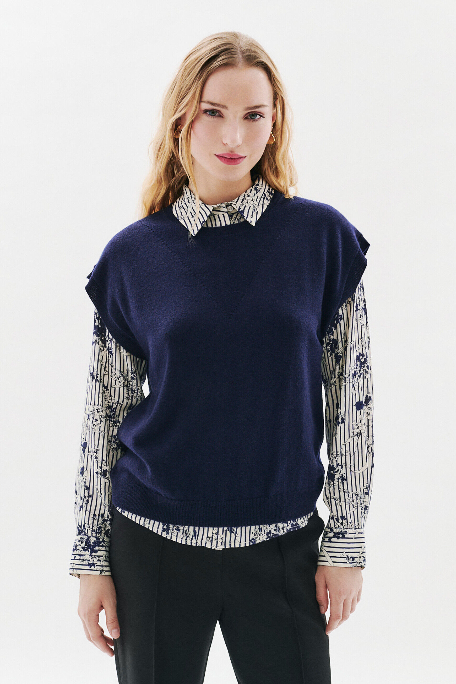 Pull mathilde bleu marine femme