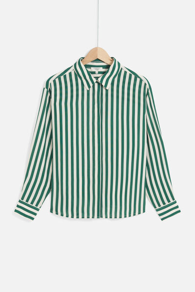 Camisa Caby verde oscuro mujer