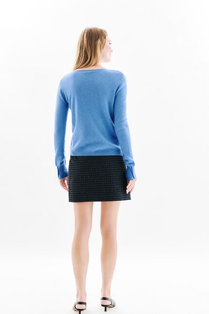 Mzoan 100% cashmere sweater lavender blue woman