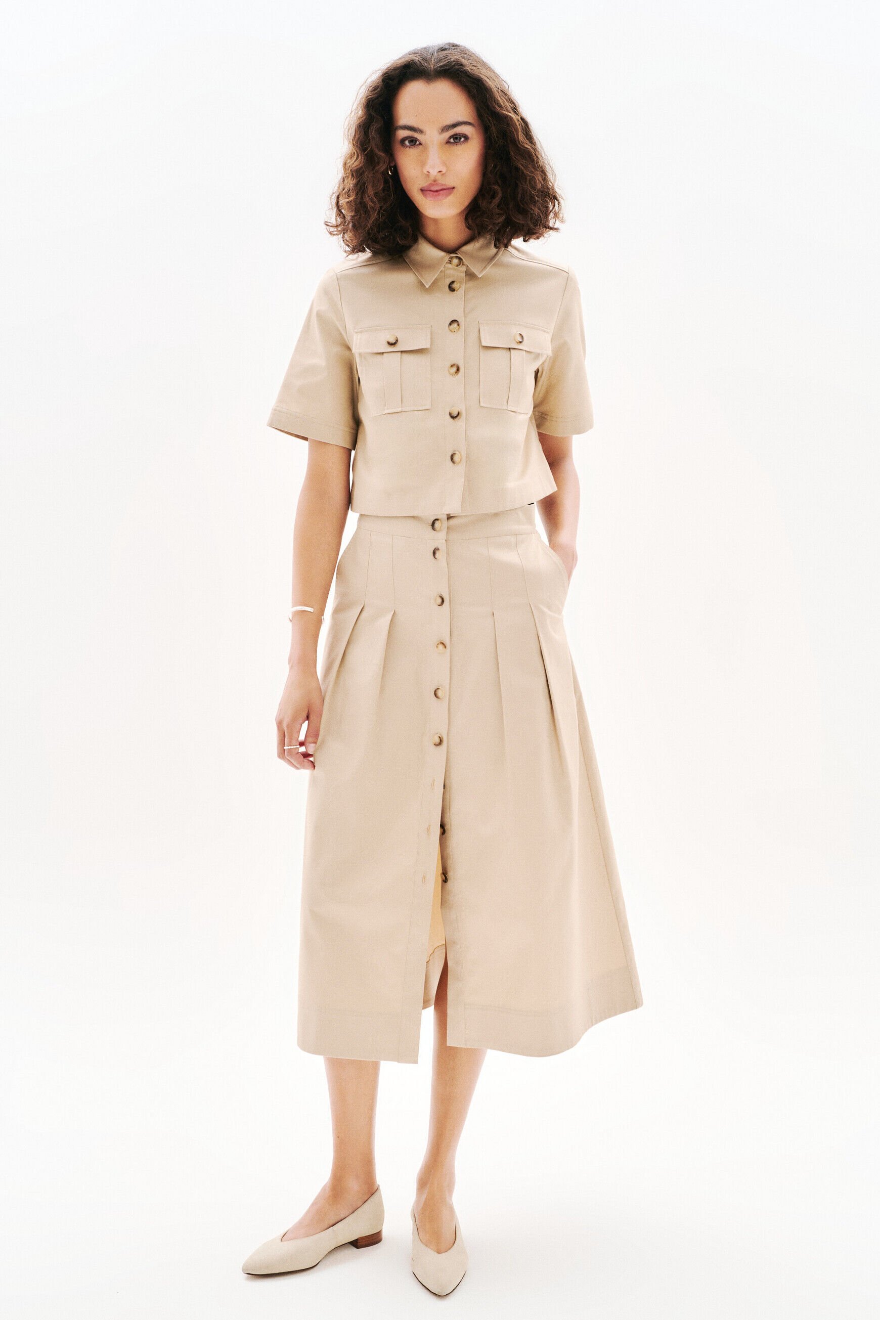 Jupe Johanna taupe femme