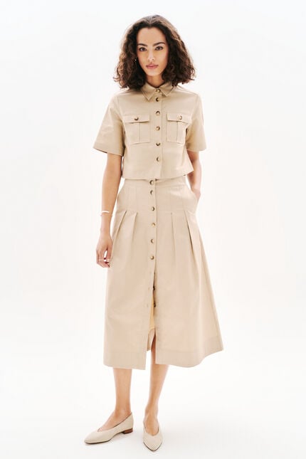Jupe Johanna taupe femme