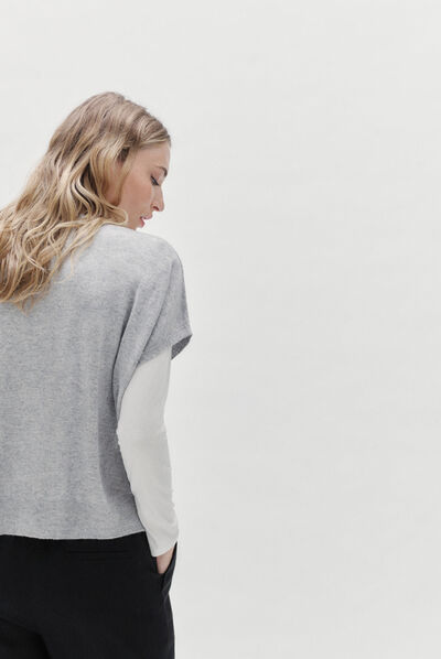 gilet lexie gris clair femme