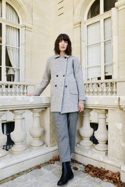 manteau ferdinand gris clair femme