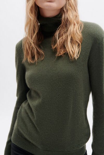 pull dylan b 100% cachemire vert clair femme