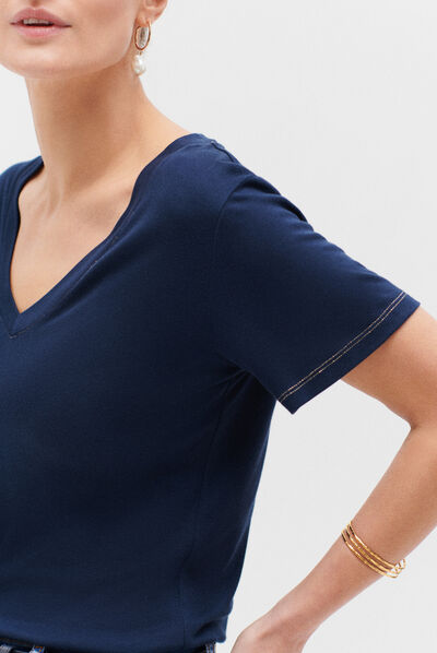 t-shirt anita bleu marine femme