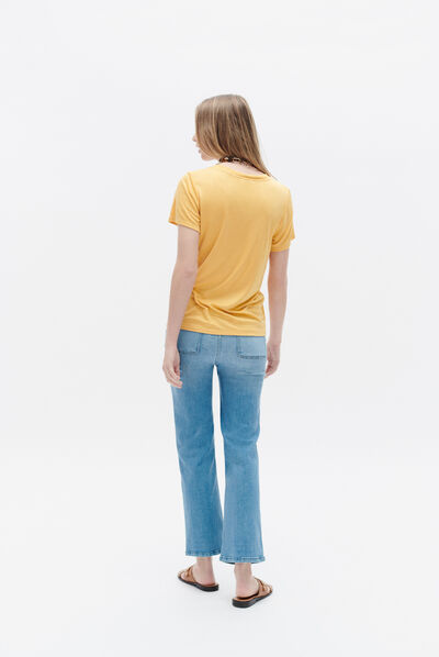 t-shirt anita jaune or femme