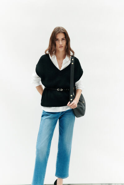 Pull mcurt noir femme