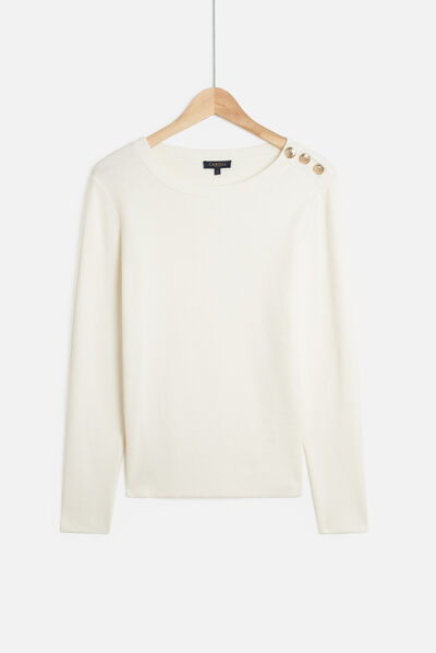 Pull marin aurelie ivoire femme