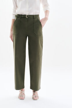 Pantaloni Positano verde cachi donna
