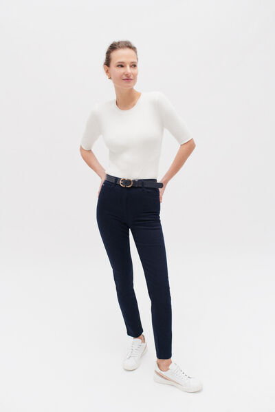 Pantalón Tony B azul marino mujer