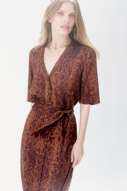 Abito Relisa marrone cognac donna