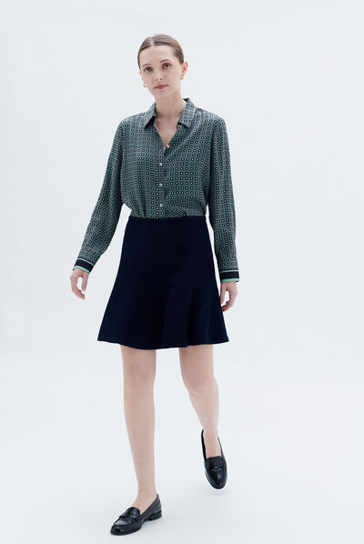 Jupe jannie bleu marine femme