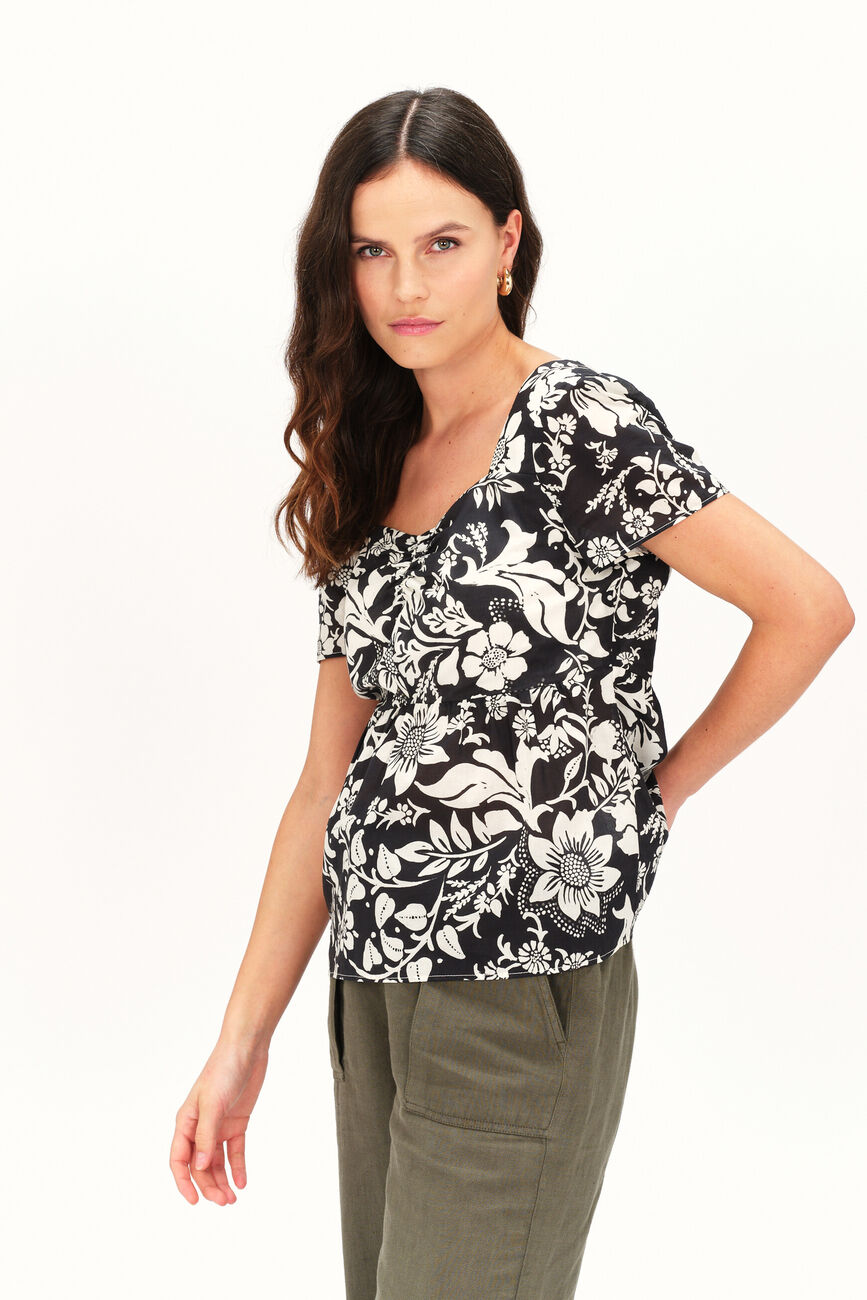 Blouse city noir femme