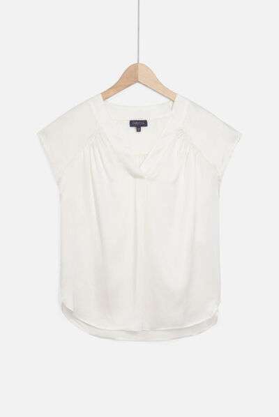 Blusa 100% seta Tatiana avorio donna