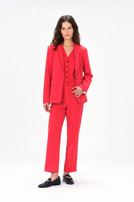 Pantalon polga rouge femme