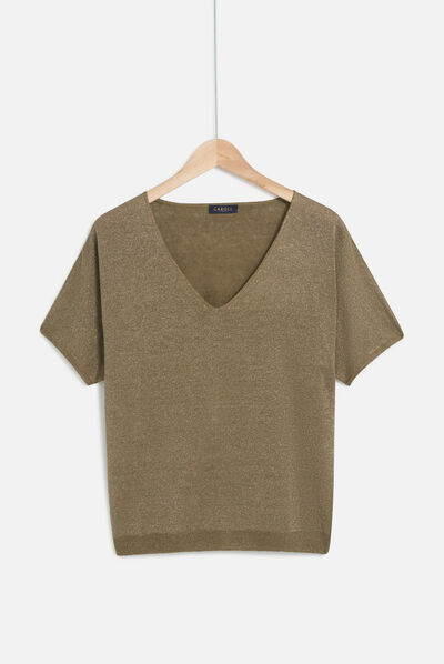 Pull milane vert olive femme