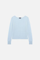 Mzoan 100% cashmere sweater pastel blue woman