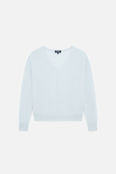 pull mthelmina 100 cachemire bleu ciel femme Pull Mthelmina 100% cachemire bleu ciel femme