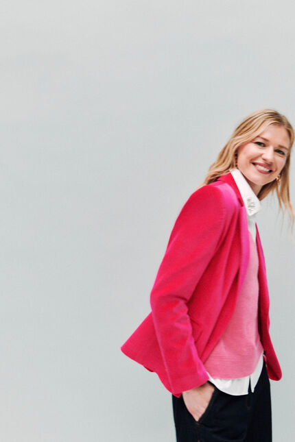 Blazer vambre rose femme