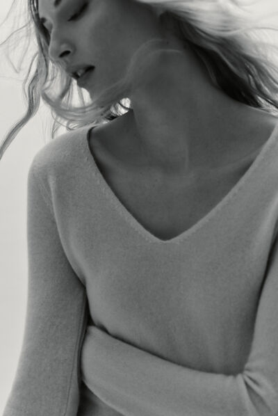 pull eva 100% cachemire rose pastel femme
