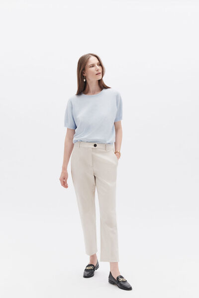 Pantalon psam beige femme
