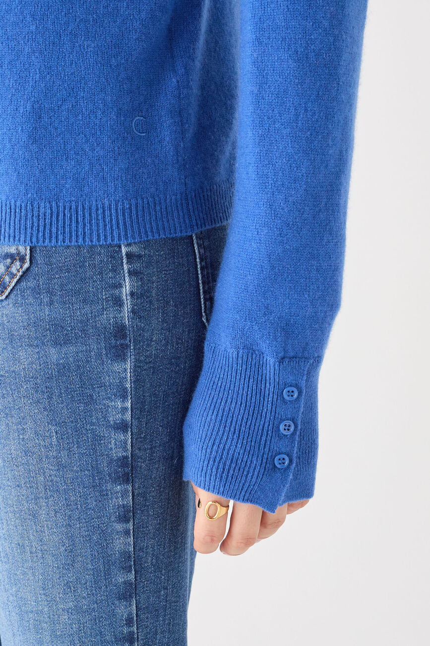 Mzoan 100% cashmere sweater royal blue woman