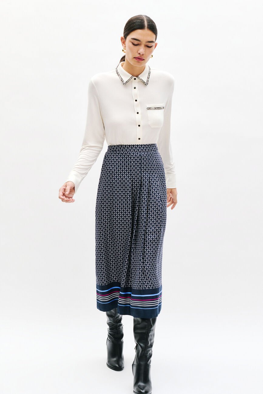 Jupe Santana bleu marine femme
