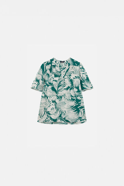 Blouse celiane vert emeraude femme