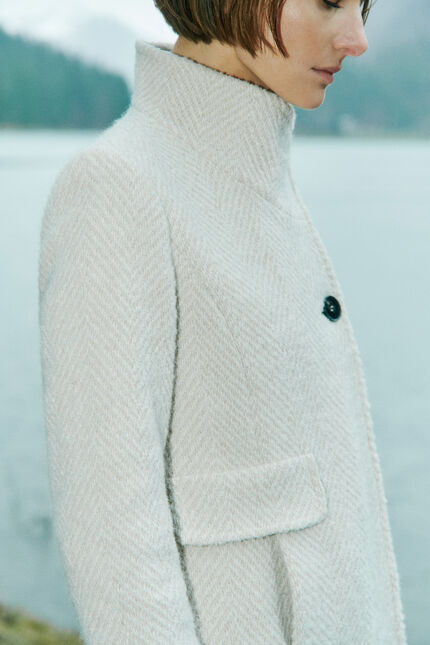 manteau ali ivoire femme