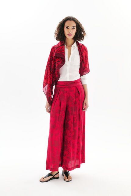 lery 100% wool scarf burgundy woman
