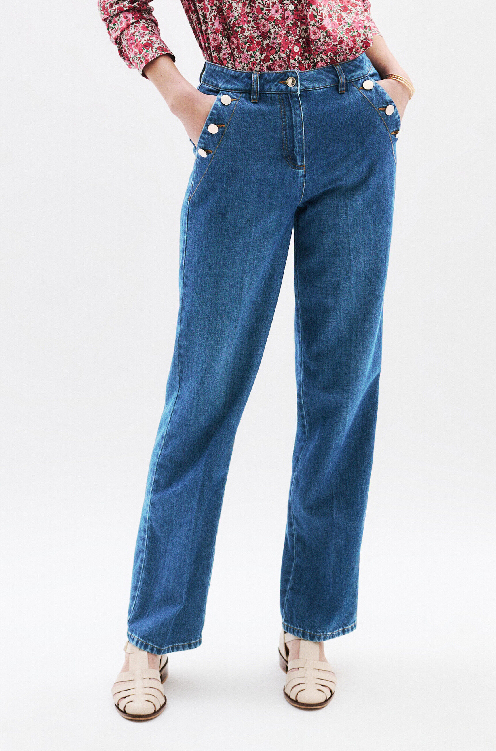 Pantalon Permal denim stone femme