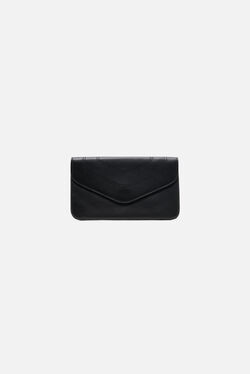 Petite maroquinerie shania cuir naturel noir femme