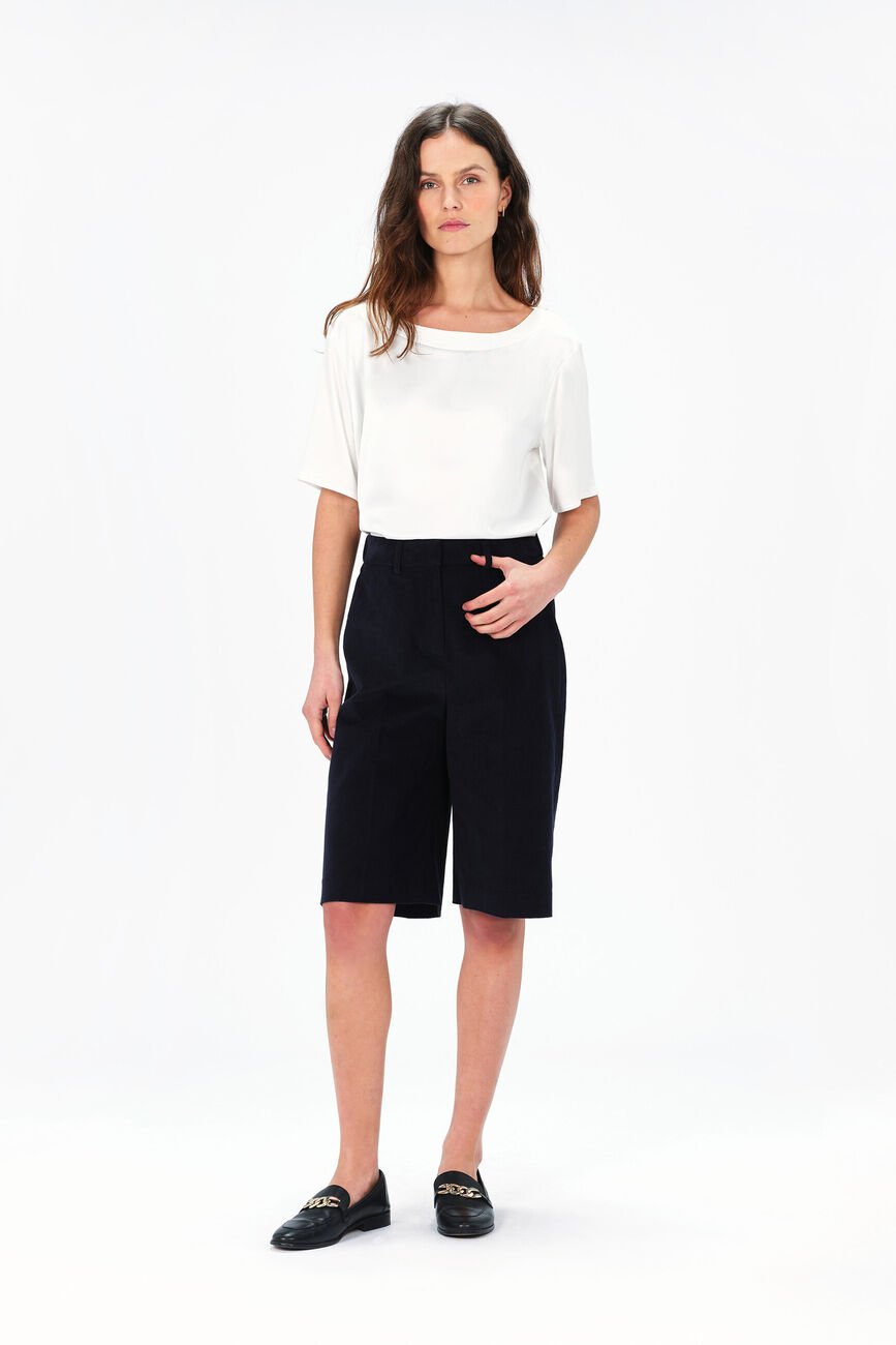 pbermu Bermuda shorts navy blue woman