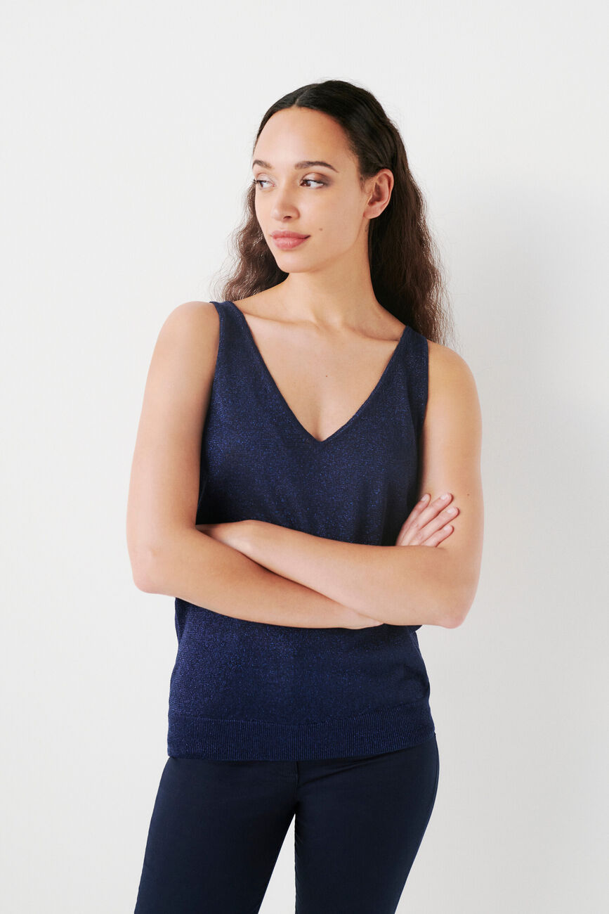 Nolwenn top navy blue woman