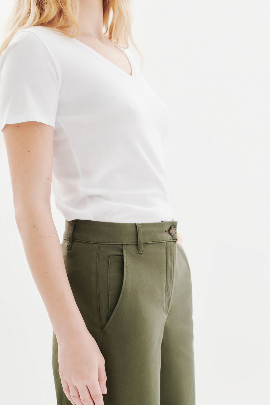 Paolo trousers khaki green woman