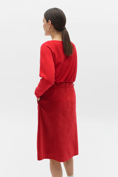 pull marie 100% cachemire rouge femme