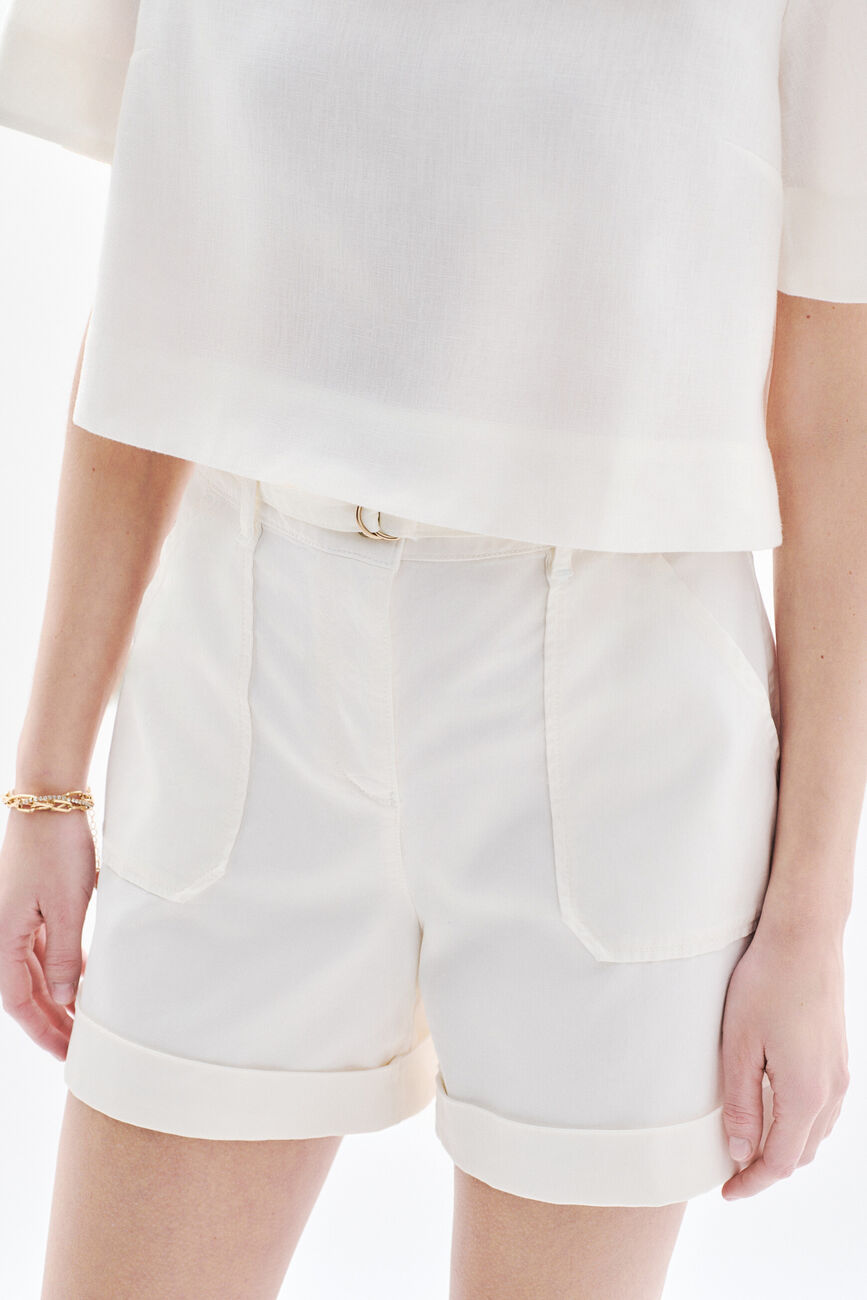 Short Sitano blanc femme