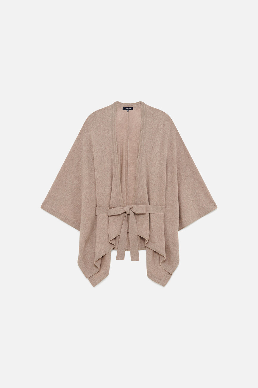 Albano poncho light brown woman