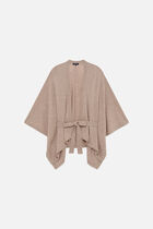 Albano poncho light brown woman