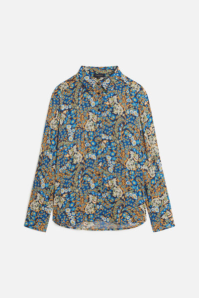 Chemise jess1 bleu electrique femme