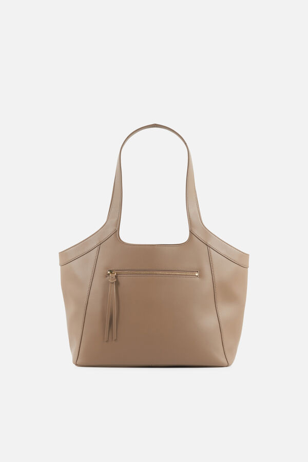 Sac sacha en cuir naturel beige femme