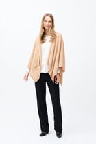 Hera 100% cashmere poncho camel woman