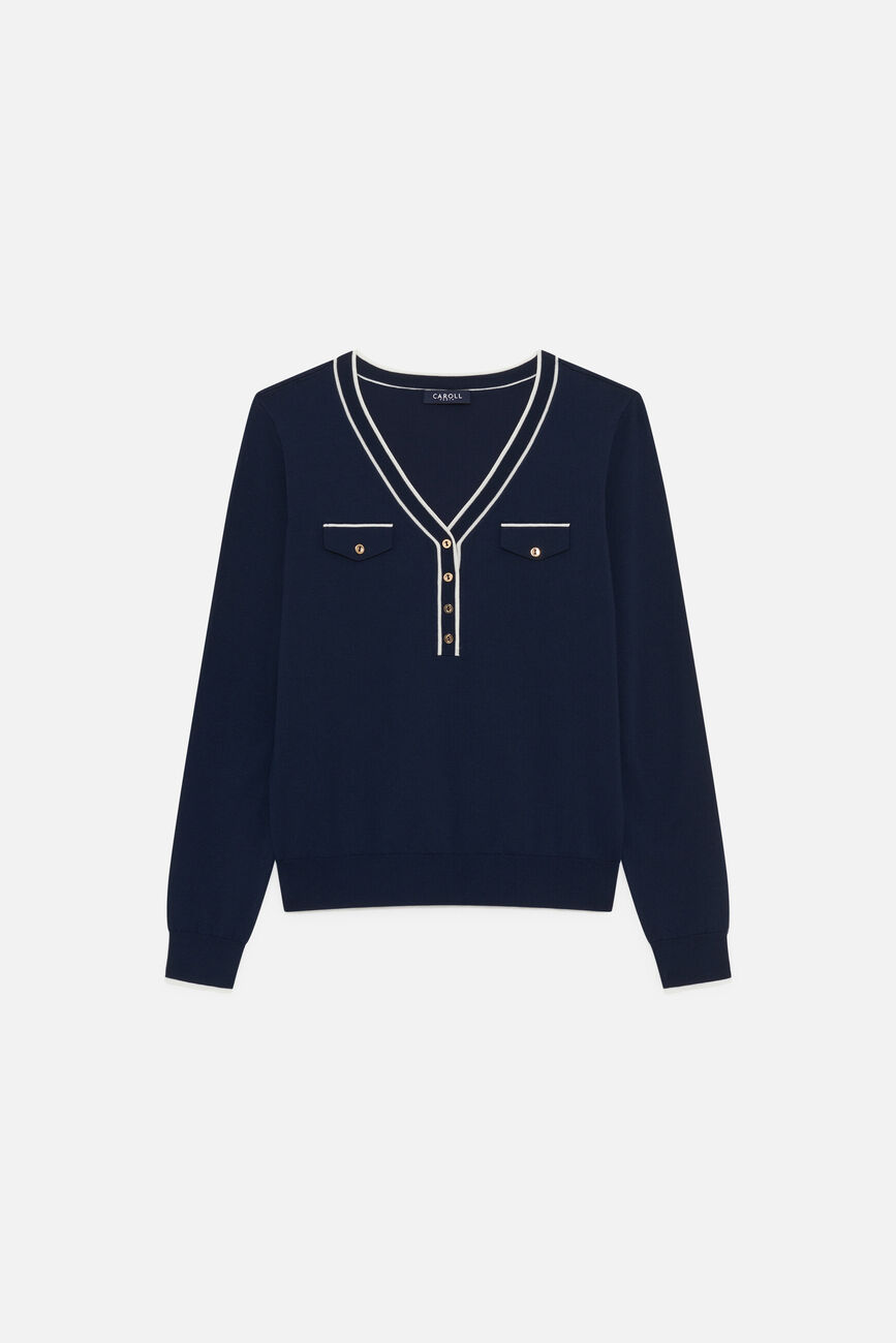 Pull Mcharlotte bleu marine femme